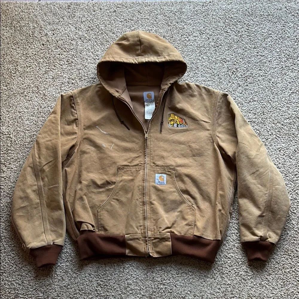 VTG Carhartt J-03 Duck Canvas Thermal Lined Jacket Sz XL MIUSA J-131